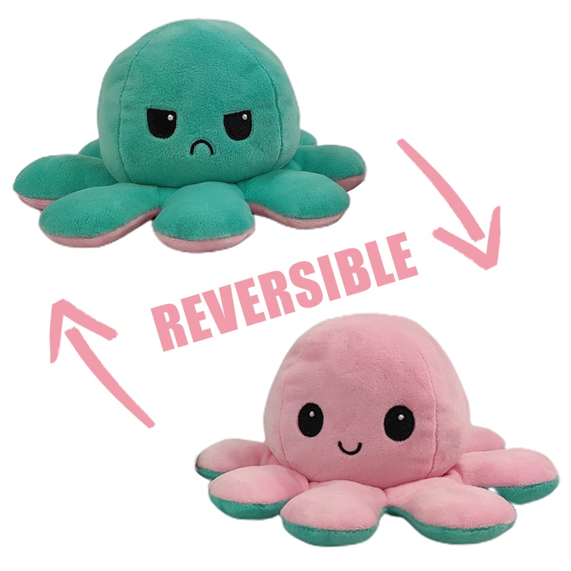 Reversible Plush Octopus Stuffed Toy